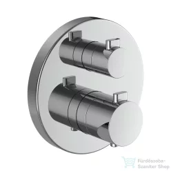   Laufen MEDA falsík alatti termosztátos kád/zuhanycsaptelep, 2-utas szabályozóval, légbeszívó nélkül, króm HF506677100000