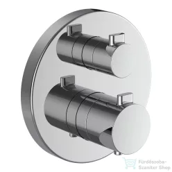   Laufen MEDA falsík alatti termosztátos kád/zuhanycsaptelep, 2-utas szabályozóval, légbeszívó szeleppel, króm HF506687100000