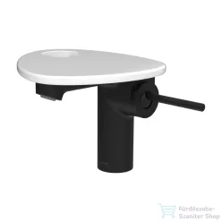   Laufen ADA egykaros mosdó csaptelep lyukkal, leeresztő nélkül, PVD matt fekete/fényes fehér HF506702511000
