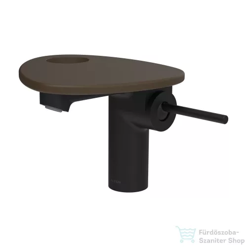 Laufen ADA egykaros mosdó csaptelep lyukkal, leeresztő nélkül, PVD matt fekete/caffe matt HF506702514000