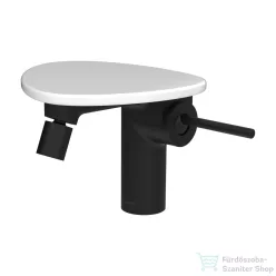   Laufen ADA bidé csaptelep polccal, click-clack leeresztővel, PVD matt fekete/fényes fehér HF506710511060