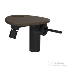   Laufen ADA bidé csaptelep lyukas polccal, click-clack leeresztővel, PVD matt fekete/caffe matt HF506710514000