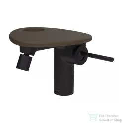   Laufen ADA bidé csaptelep lyukas polccal, click-clack leeresztővel, PVD matt fekete/caffe matt HF506710514000