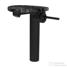   Laufen ADA magasított mosdó csaptelep leeresztő nélkül, PVD matt fekete/fekete márvány HF506714516060