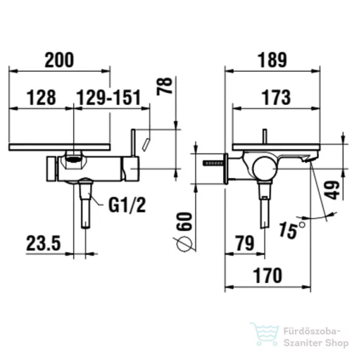 Laufen ADA falsík alatti kádtöltő csaptelep zuhanyszettel, polccal, alaptest nélkül, PVD matt fekete/caffe matt HF506765514060