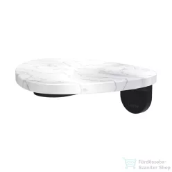   Laufen ADA fali polc, PVD matt fekete/fehér márvány HF506790515060