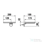 Laufen ADA fali polc, PVD matt fekete/fekete márvány HF506790516060