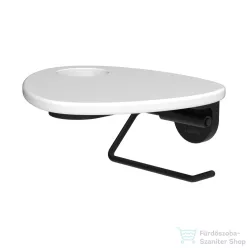   Laufen ADA fali wc papír tartó lyukkal, PVD matt fekete/matt fehér HF506791512000