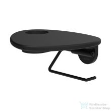   Laufen ADA fali wc papír tartó lyukkal, PVD matt fekete/matt fekete HF506791513000