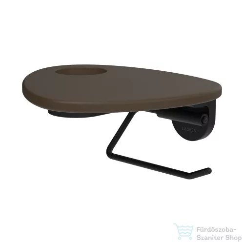 Laufen ADA fali wc papír tartó lyukkal, PVD matt fekete/caffe matt HF506791514000
