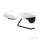 Laufen ADA fali wc papír tartó, PVD matt fekete/fehér márvány HF506791515060