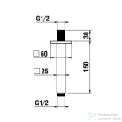 Laufen Quadriga 15 cm-es mennyezeti zuhanykar, króm HF546027100000