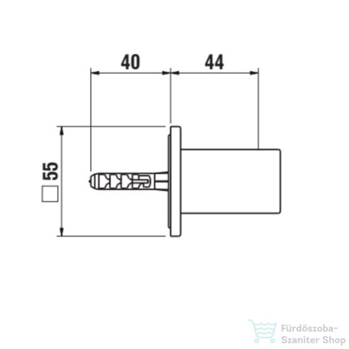 Laufen Quadriga fix zuhanytartó,Szálhúzott rozsdamentes acél HF901168441000