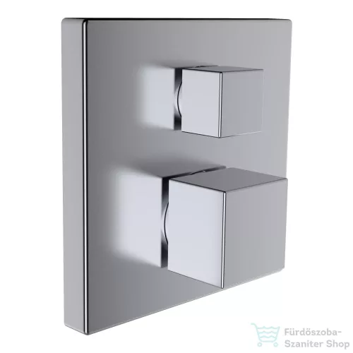 Laufen Quadriga falsík alatti termosztátos kád/zuhanycsaptelep légbeszívó szeleppel,Szálhúzott rozsdamentes acél HF901187423000