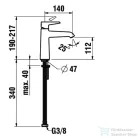 Laufen VAL mosdó csaptelep 140mm-es kifolyóval, leeresztő nélkül, króm HF901704100000