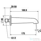Laufen Val fali kifolyócső 175mm H3713800040601 ( 371380 )