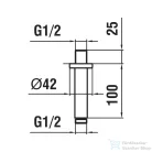 Laufen 10 cm-es mennyezeti zuhanykar, kerek takarórozettával, króm HF960098100001