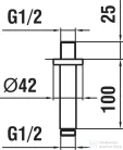 Laufen 10 cm-es mennyezeti zuhanykar,PVD rózsa arany HF960098465001