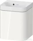 Duravit HAPPY D.2 40x36 cm-es, 1 ajtós alsószekrény-csaplyuk nélküli mosdó kombináció, balos, fényes fehér HP4340N22220000