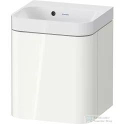   Duravit HAPPY D.2 40x36 cm-es, 1 ajtós alsószekrény-csaplyuk nélküli mosdó kombináció, balos, fényes fehér HP4340N22220000