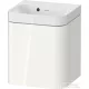 Duravit HAPPY D.2 40x36 cm-es, 1 ajtós alsószekrény-csaplyuk nélküli mosdó kombináció, balos, fényes fehér HP4340N22220000