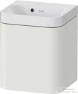 Duravit HAPPY D.2 40x36 cm-es, 1 ajtós alsószekrény-csaplyuk nélküli mosdó kombináció, balos, lakkozott északi matt szatén fehér HP4340N39390000