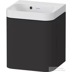   Duravit HAPPY D.2 40x36 cm-es, 1 ajtós alsószekrény-csaplyuk nélküli mosdó kombináció, balos, szupermatt grafit HP4340N80800000