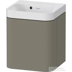   Duravit HAPPY D.2 40x36 cm-es, 1 ajtós alsószekrény-csaplyuk nélküli mosdó kombináció, balos, lakkozott matt szatén kőszürke HP4340N92920000