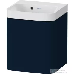   Duravit HAPPY D.2 40x36 cm-es, 1 ajtós alsószekrény-csaplyuk nélküli mosdó kombináció, balos, lakkozott matt szatén éjkék HP4340N98980000