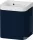 Duravit HAPPY D.2 40x36 cm-es, 1 ajtós alsószekrény-csaplyuk nélküli mosdó kombináció, balos, lakkozott matt szatén éjkék HP4340N98980000