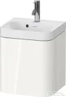 Duravit HAPPY D.2 40x36 cm-es, 1 ajtós alsószekrény- 1 csaplyukas mosdó kombináció, balos, fényes fehér HP4340O22220000