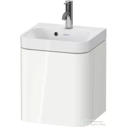   Duravit HAPPY D.2 40x36 cm-es, 1 ajtós alsószekrény- 1 csaplyukas mosdó kombináció, balos, fényes fehér HP4340O22220000