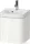 Duravit HAPPY D.2 40x36 cm-es, 1 ajtós alsószekrény- 1 csaplyukas mosdó kombináció, balos, fényes fehér HP4340O22220000