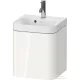 Duravit HAPPY D.2 40x36 cm-es, 1 ajtós alsószekrény- 1 csaplyukas mosdó kombináció, balos, fényes fehér HP4340O22220000
