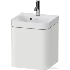   Duravit HAPPY D.2 40x36 cm-es, 1 ajtós alsószekrény- 1 csaplyukas mosdó kombináció, balos, lakkozott északi matt szatén fehér HP4340O39390000