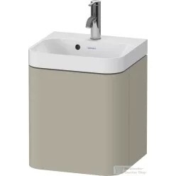   Duravit HAPPY D.2 40x36 cm-es, 1 ajtós alsószekrény- 1 csaplyukas mosdó kombináció, balos, lakkozott matt szatén taupe HP4340O60600000