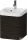 Duravit HAPPY D.2 40x36 cm-es, 1 ajtós alsószekrény- 1 csaplyukas mosdó kombináció, balos, matt kefélt dió furnér HP4340O69690000