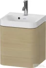 Duravit HAPPY D.2 40x36 cm-es, 1 ajtós alsószekrény- 1 csaplyukas mosdó kombináció, balos, mediterrán tölgy furnér HP4340O71710000