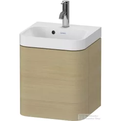   Duravit HAPPY D.2 40x36 cm-es, 1 ajtós alsószekrény- 1 csaplyukas mosdó kombináció, balos, mediterrán tölgy furnér HP4340O71710000