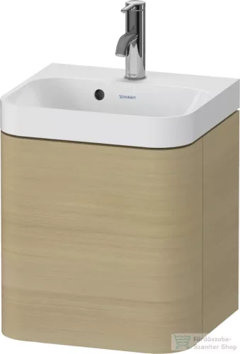 Duravit HAPPY D.2 40x36 cm-es, 1 ajtós alsószekrény- 1 csaplyukas mosdó kombináció, balos, mediterrán tölgy furnér HP4340O71710000