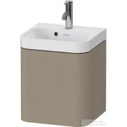   Duravit HAPPY D.2 40x36 cm-es, 1 ajtós alsószekrény- 1 csaplyukas mosdó kombináció, balos, matt len HP4340O75750000