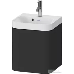   Duravit HAPPY D.2 40x36 cm-es, 1 ajtós alsószekrény- 1 csaplyukas mosdó kombináció, balos, szupermatt grafit HP4340O80800000