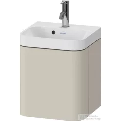   Duravit HAPPY D.2 40x36 cm-es, 1 ajtós alsószekrény- 1 csaplyukas mosdó kombináció, balos, szupermatt taupe HP4340O83830000