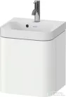 Duravit HAPPY D.2 40x36 cm-es, 1 ajtós alsószekrény- 1 csaplyukas mosdó kombináció, balos, szupermatt fehér HP4340O84840000