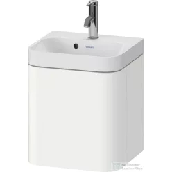   Duravit HAPPY D.2 40x36 cm-es, 1 ajtós alsószekrény- 1 csaplyukas mosdó kombináció, balos, szupermatt fehér HP4340O84840000