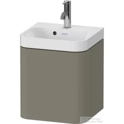   Duravit HAPPY D.2 40x36 cm-es, 1 ajtós alsószekrény- 1 csaplyukas mosdó kombináció, balos, lakkozott matt szatén kőszürke HP4340O92920000