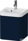 Duravit HAPPY D.2 40x36 cm-es, 1 ajtós alsószekrény- 1 csaplyukas mosdó kombináció, balos, lakkozott matt szatén éjkék HP4340O98980000