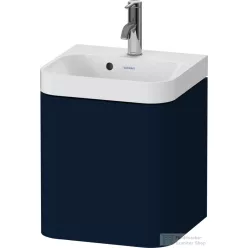   Duravit HAPPY D.2 40x36 cm-es, 1 ajtós alsószekrény- 1 csaplyukas mosdó kombináció, balos, lakkozott matt szatén éjkék HP4340O98980000
