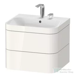   Duravit HAPPY D.2 PLUS 2 57,5 cm széles fiókos alsószekrény mosdóval,2 csaplyukkal,White High Gloss Decor HP4635E2222