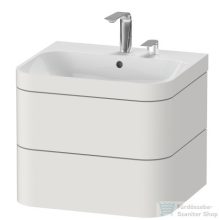   Duravit HAPPY D.2 PLUS 2 57,5 cm széles fiókos alsószekrény mosdóval,2 csaplyukkal,Nordic White Satin Matt Lacquer HP4635E3939